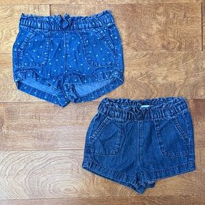 Toddler Girls Jumping Beans Denim Shorts - 3T - 2 included! - Polka Dots